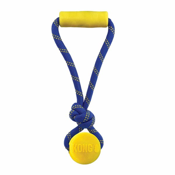 KONG(R) Jaxx Brights Tug w Ball Dog Toy Assorted Medium For Sale