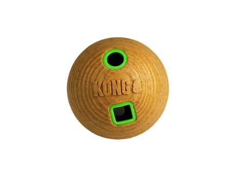 KONG(R) Bamboo Feeder Ball Dog Enrichment Toy Medium Online now