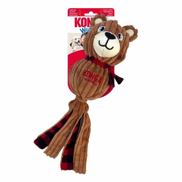 KONG Holiday Wubba(TM) Corduroy Bear Lg Hot on Sale