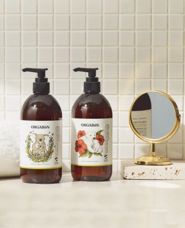 ORGABON Organic Family Clean Shower 2-piece Set (Shampoo380ml + Body Wash380ml) Online Sale