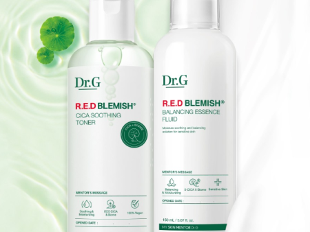 Dr.G Red Blemish Cica Soothing Toner 200ml + Essence Fluid 150ml Set Online Hot Sale