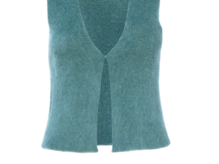 Brushed Mohair Merino Wool Vest Fashion