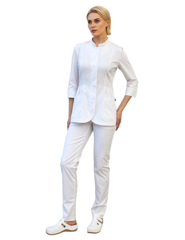 Treat in Style Women s Elegant Lab Coat Short - White Online Sale