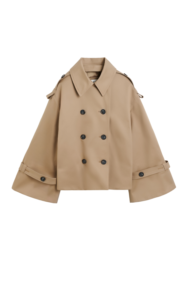 Alisandra Cropped Trench Jacket Fashion