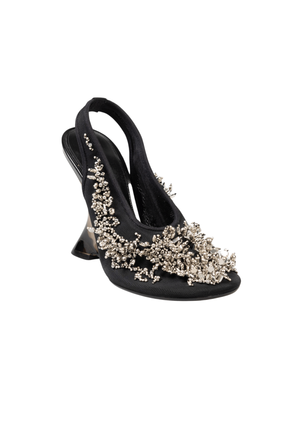 Bulle Embroidered Slingback Wedges Online Sale