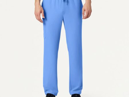 Jaanuu Men s Rhodes Everyday Straight-Leg Scrub Pant - Ceil Blue For Sale