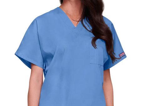 Cherokee Unisex V-Neck Tunic - Ceil Blue Online Hot Sale