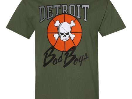 Detroit Bad Boys Classic T-Shirt - Military Green For Cheap