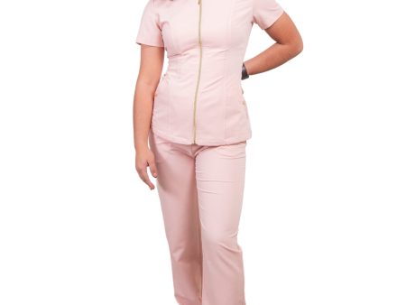 simply-scrubs Women s Biker Set - Soft Pink Fashion