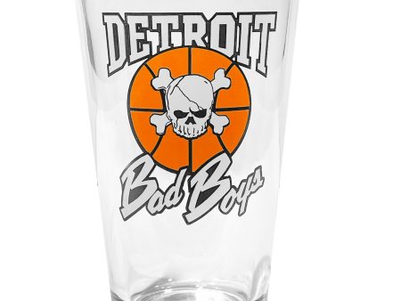 Detroit Bad Boys 16 oz. Pint Glass For Discount