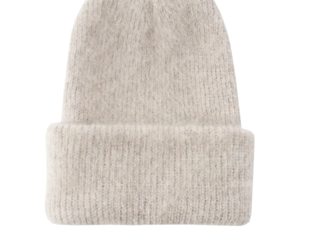 Brushed Mohair Merino Wool French Grey Beanie Online Hot Sale