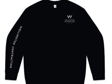 Wellington Contracting Heavy Crew with Sleeve Print Cheap