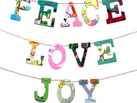 Peace Love Joy  Garland by Attic Journals Discount