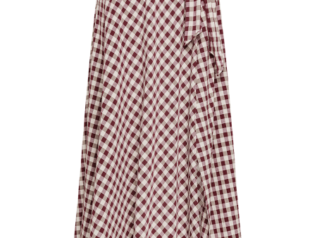 Gingham Wrap Skirt Online Hot Sale