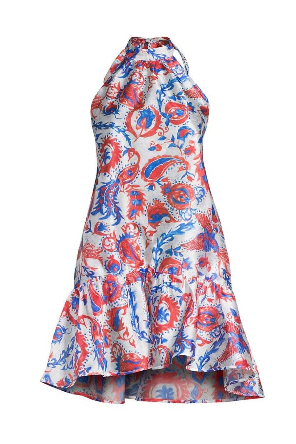 Paisley Halter Mini Dress For Discount