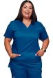 Cherokee Women s Revolution 3-Pocket V-Neck Top - Royal Blue Supply