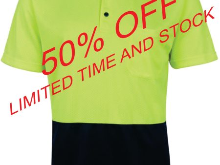 HI VIS JACQUARD NON CUFF POLO Hot on Sale