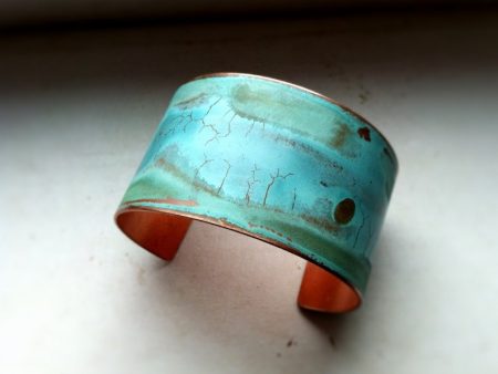 Verdigris Patina Brass Cuff by SSD Jewelry For Cheap