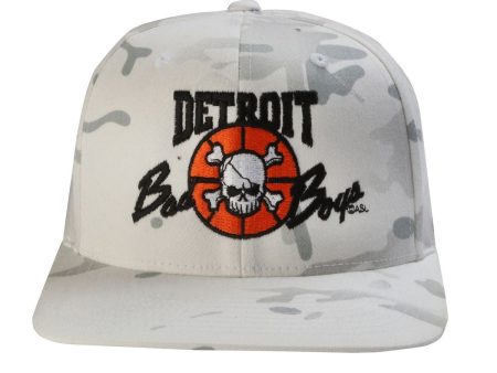 Detroit Bad Boys Flat Bill Camouflage Cap - White For Discount