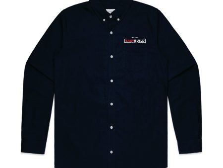 EasyBuild Mens Navy Oxford Shirt Online now