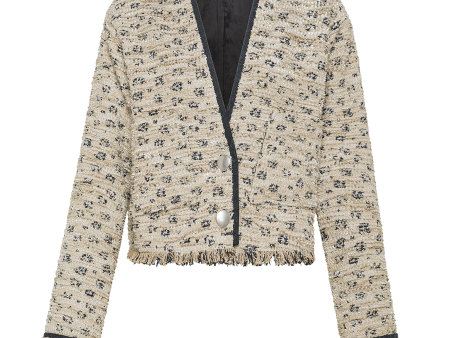 Tweed Jacquard Cropped Jacket Supply