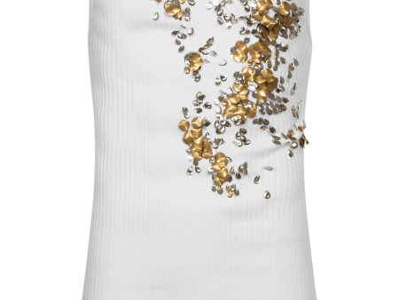 Holly Embellished Cotton Tank Top Online Hot Sale