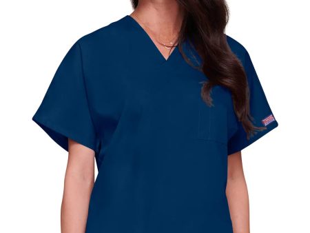 Cherokee Unisex V-Neck Tunic - Navy For Sale