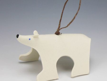 Porcelain Polar Bear Ornament by Beth DiCara Sale