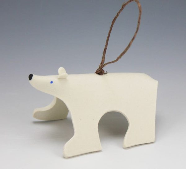 Porcelain Polar Bear Ornament by Beth DiCara Sale