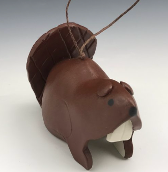 Porcelain Beaver Ornament by Beth DiCara Hot on Sale