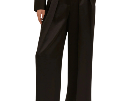 Double Pleat Wide Leg Trouser Online Hot Sale