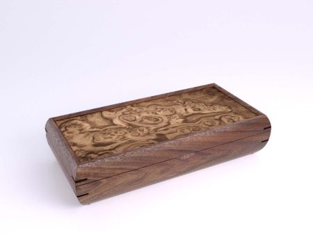 Burled Walnut Valet Jewelry Box by Mikutowski Woodworking Supply