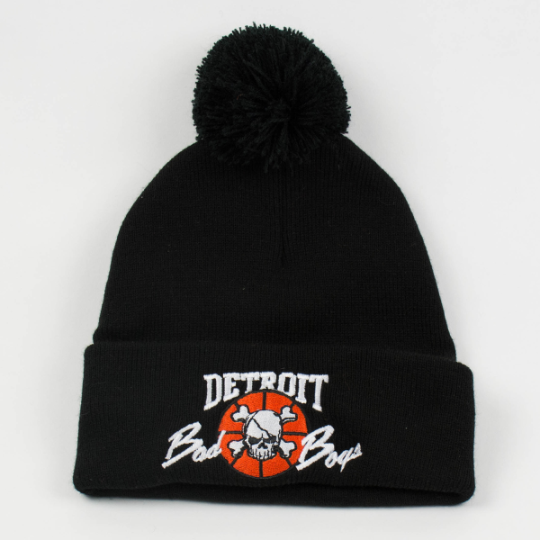 Wholesale * Detroit Bad Boys Black Pom Beanie Supply