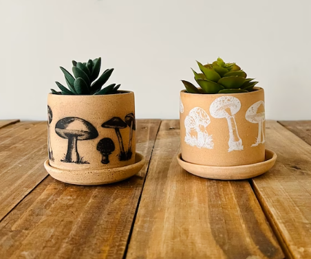 Mushroom Succulent Pot by Hands on Ceramics on Sale