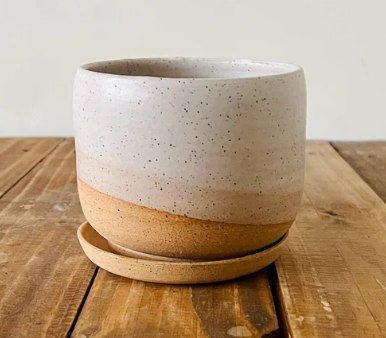 4  White Speckled Planter by Hands on Ceramics Discount