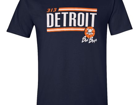 Detroit Bad Boys Classic T-Shirt - 313 Navy Online Hot Sale