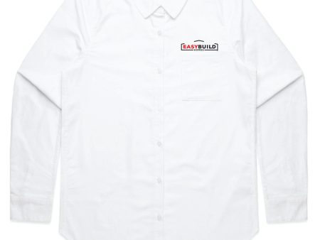 EasyBuild Oxford Women s White Long Sleeved Shirt Online Sale