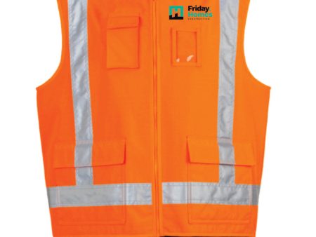 Friday Homes Winter Hi Vis Fleece Lined Vest Fashion