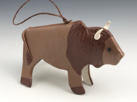 Porcelain Bison Ornament by Beth DiCara For Cheap