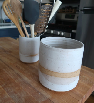 Large Utensil Holder by Hands on Ceramics Discount