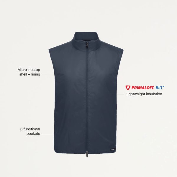 Jaanuu Men s Phantom Insulated Vest - Carbon Gray Online Hot Sale