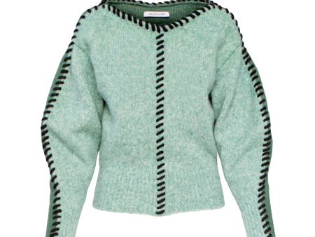 Jade Whip Stitch Wool Sweater Fashion