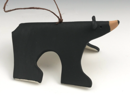 Porcelain Black Bear Ornament by Beth DiCara For Discount