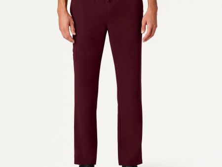 Jaanuu Men s Rhodes Everyday Straight-Leg Scrub Pant - Burgundy Discount