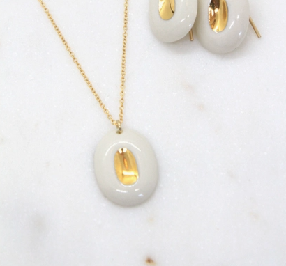 Guardian Shield Porcelain Necklace by Mier Luo Online now