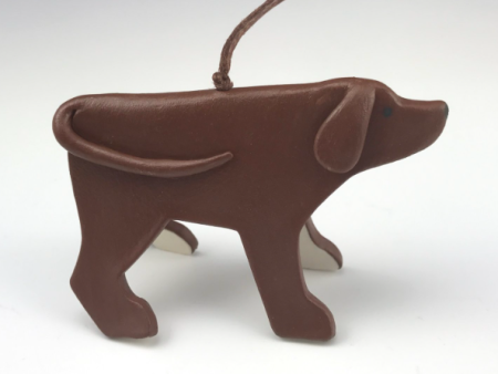 Porcelain Chocolate Lab Ornament by Beth DiCara For Discount