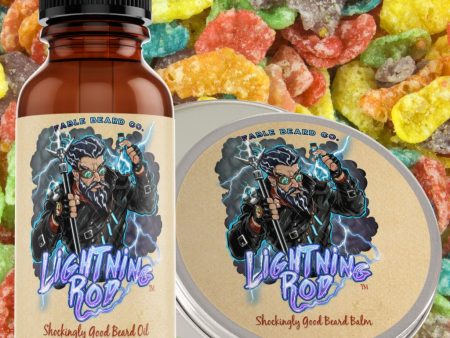 The Lightning Rod - Fruity Cereal Super Hero Beard Oil & Balm Kit Online