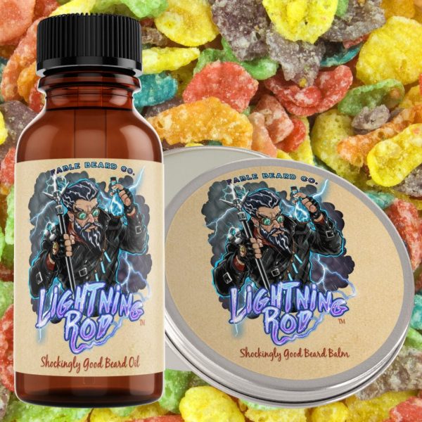 The Lightning Rod - Fruity Cereal Super Hero Beard Oil & Balm Kit Online