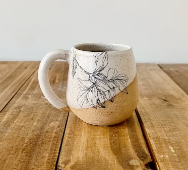 Floral Mug by Hands on Ceramics Online