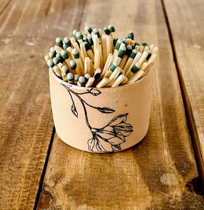 Mini Floral Match Stick Holder by Hands on Ceramics Online